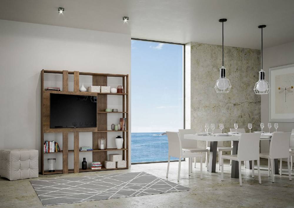 Itamoby Composizione L Kato 6R 2 fianchi 2 fasce lunghe 2 fasce corte 2 fasce medie pannello TV NC Sottocosto