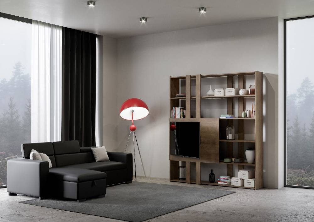 Itamoby Composizione H Kato 6R 2 fianchi 2 fasce lunghe 2 fasce corte 2 fasce medie pannello TV NC Presa