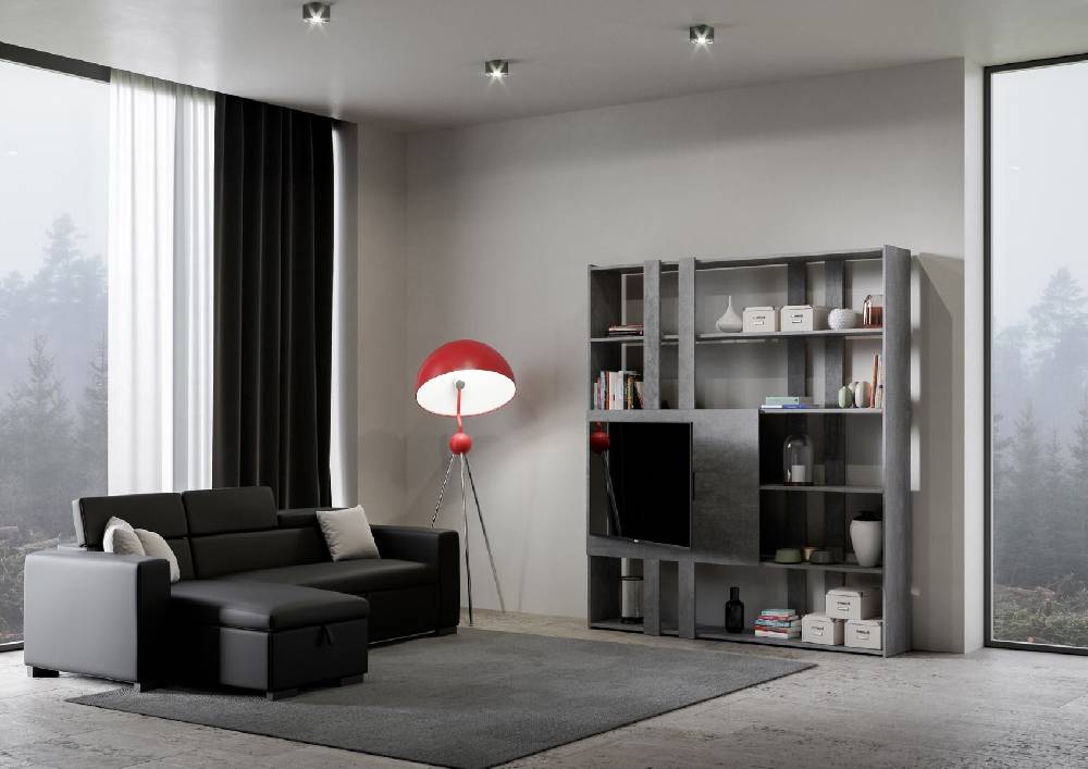 Itamoby Composizione H Kato 6R 2 fianchi 2 fasce lunghe 2 fasce corte 2 fasce medie pannello TV CM Sconto