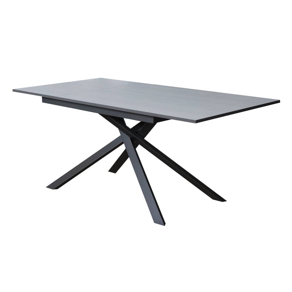 Itamoby Tavolo allungabile 90×120/180 cm Ganty Bianco Spatolato – bordo in tinta telaio Antracite Negozio