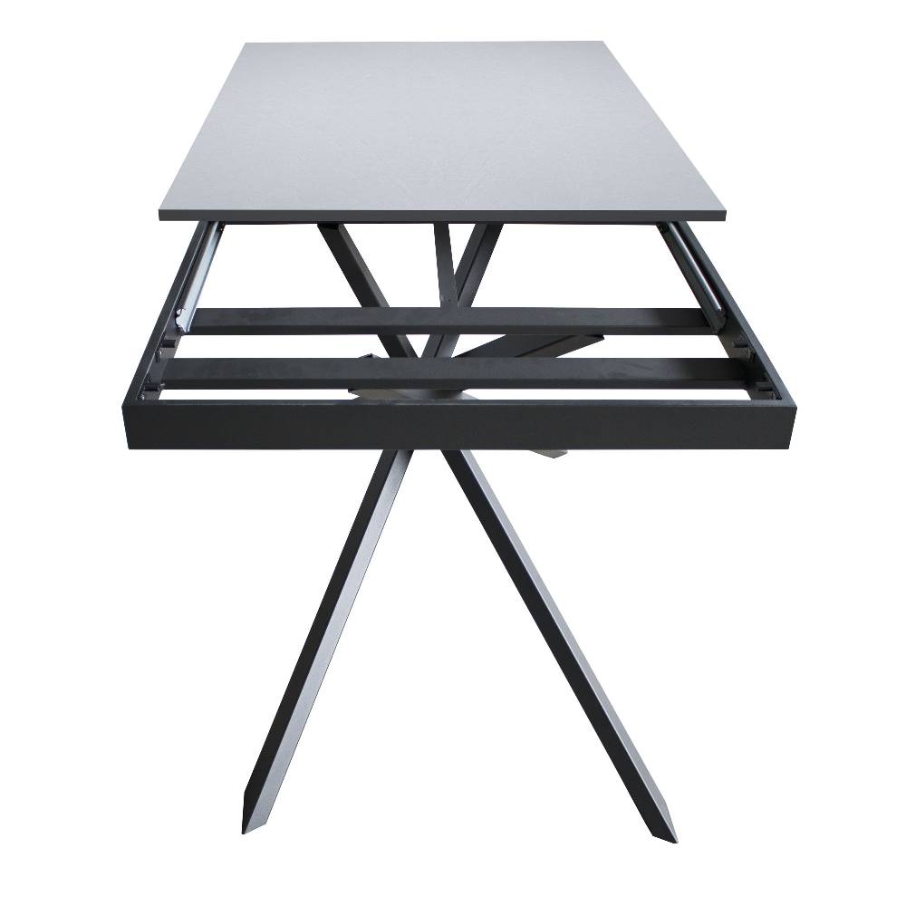 Itamoby Tavolo allungabile 90×160/220 cm Ganty Bianco Spatolato – bordo Antracite telaio Antracite In Saldo