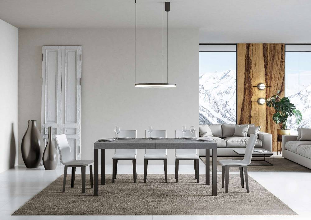 Itamoby Tavolo allungabile 90×180/284 cm Everyday Premium Cemento telaio Antracite Promozione