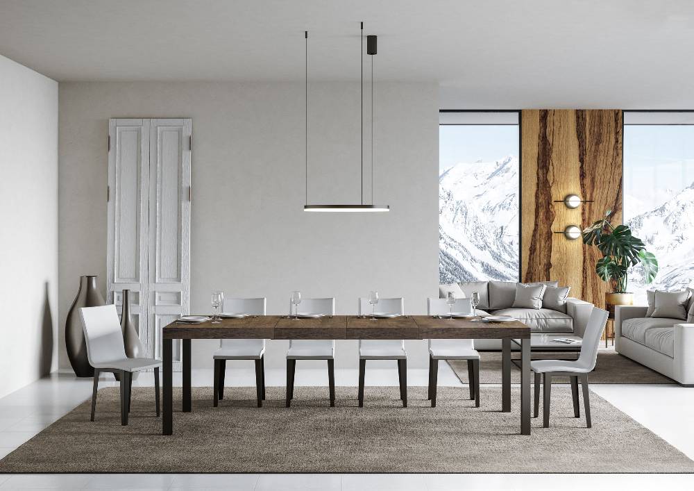 Itamoby Tavolo allungabile 90×160/264 cm Everyday Premium Noce telaio Antracite Soddisfazione Garantita