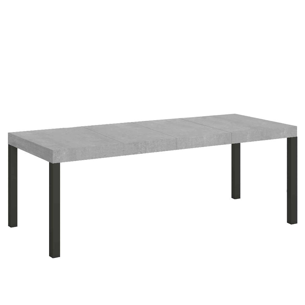 Itamoby Tavolo allungabile 90×160/264 cm Everyday Premium Cemento telaio Antracite