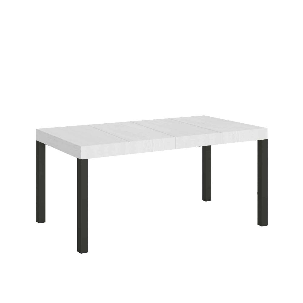 Itamoby Tavolo allungabile 90X140/244 cm Everyday Premium Bianco Frassino telaio Antracite