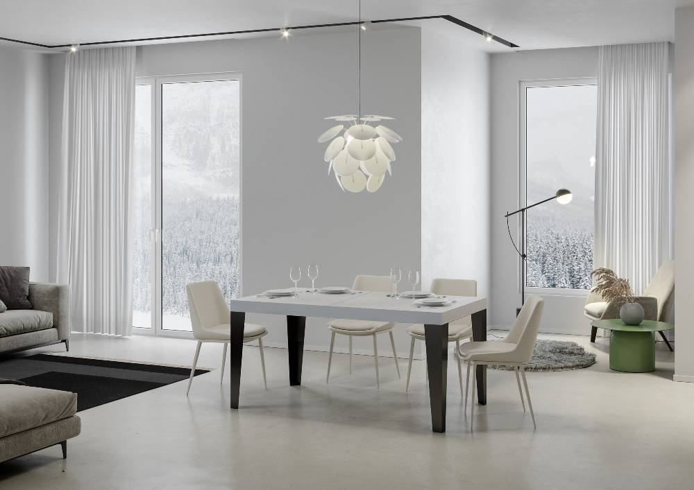 Itamoby Tavolo allungabile 90×180/284 cm Flame Premium Bianco Frassino telaio Antracite Offerte