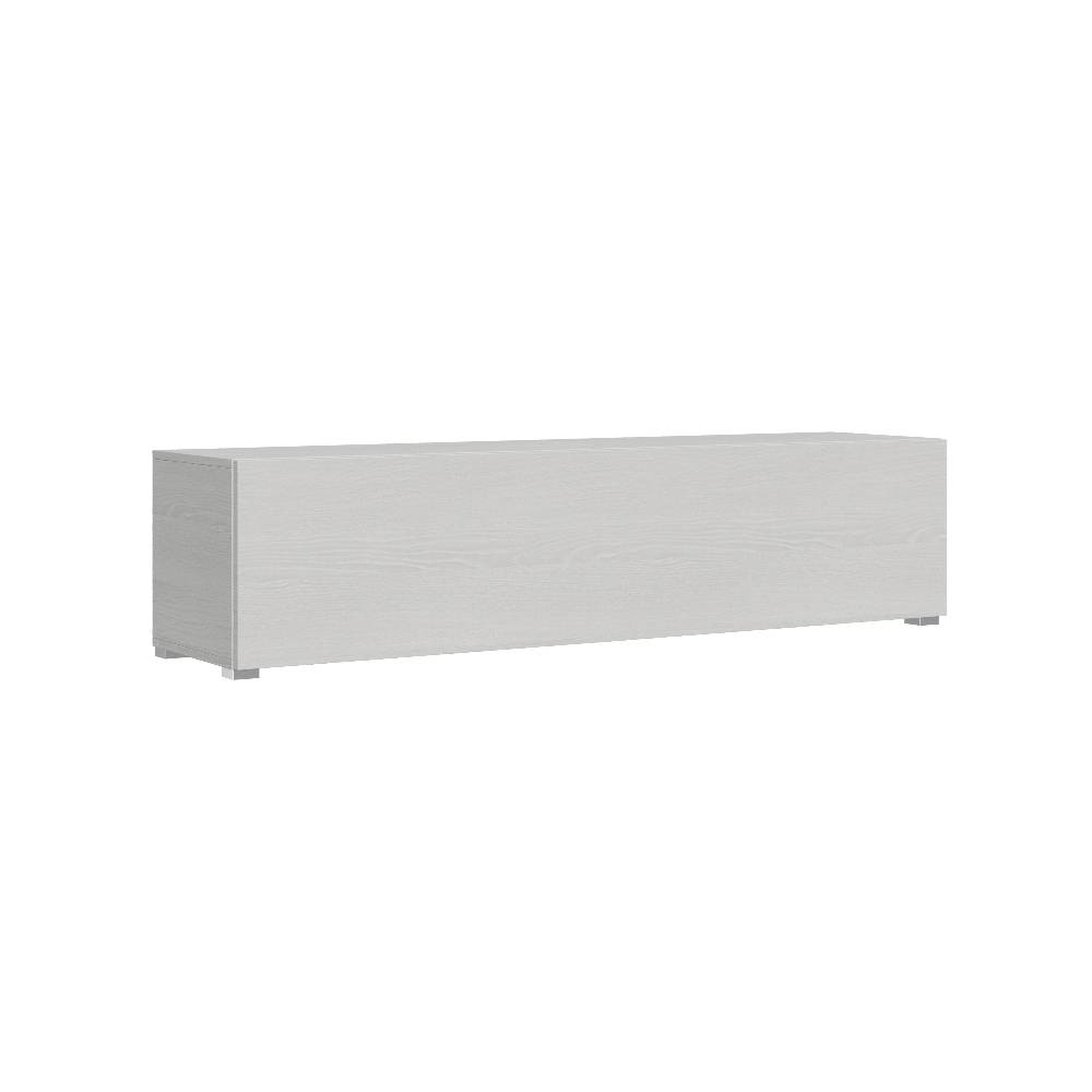 Itamoby Base TV Ribalta con passa cavi L.173,6 H.40 P.39,6 con piedini Bianco Frassino