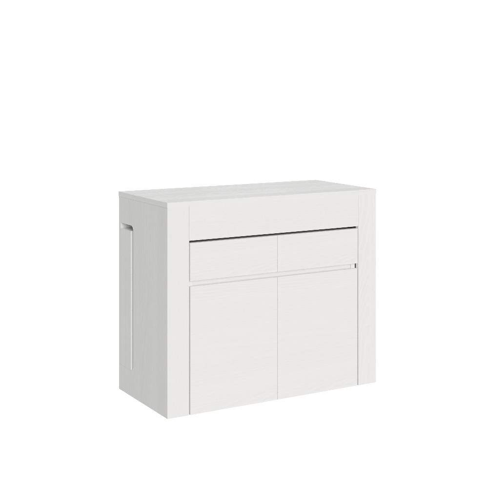 Itamoby Consolle allungabile Evolve con Panca inferiore e superiore Bianco Frassino