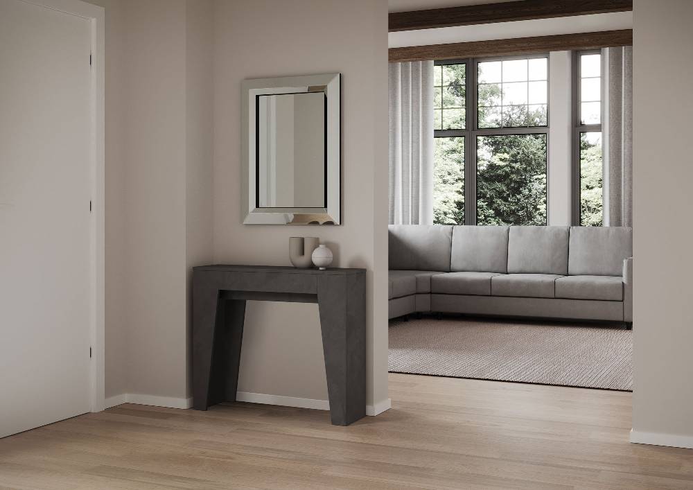 Itamoby Consolle allungabile 90×25/181 cm Narrow Antracite Italy