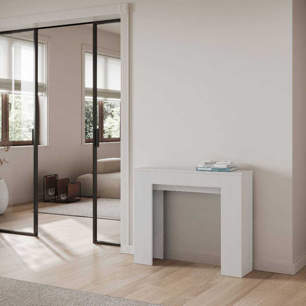Itamoby Consolle allungabile 90×25/181 cm Slick Bianco Frassino Promozione