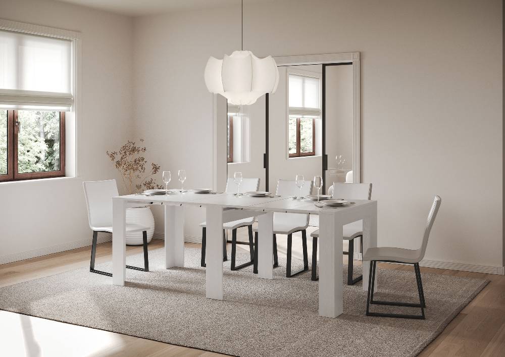 Itamoby Consolle allungabile 90×25/181 cm Slick Bianco Frassino Promozione