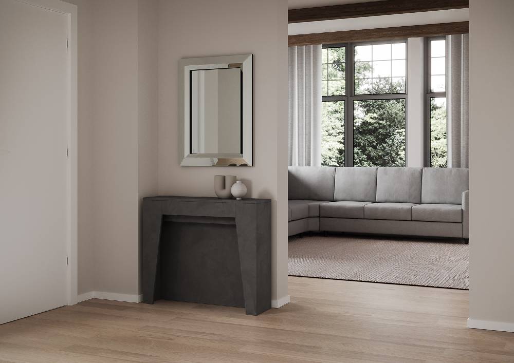 Itamoby Consolle allungabile 90×25/211 cm Anea Antracite Spedizione Gratuita
