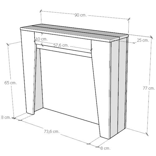 Itamoby Consolle allungabile 90×25/211 cm Anea Antracite Spedizione Gratuita