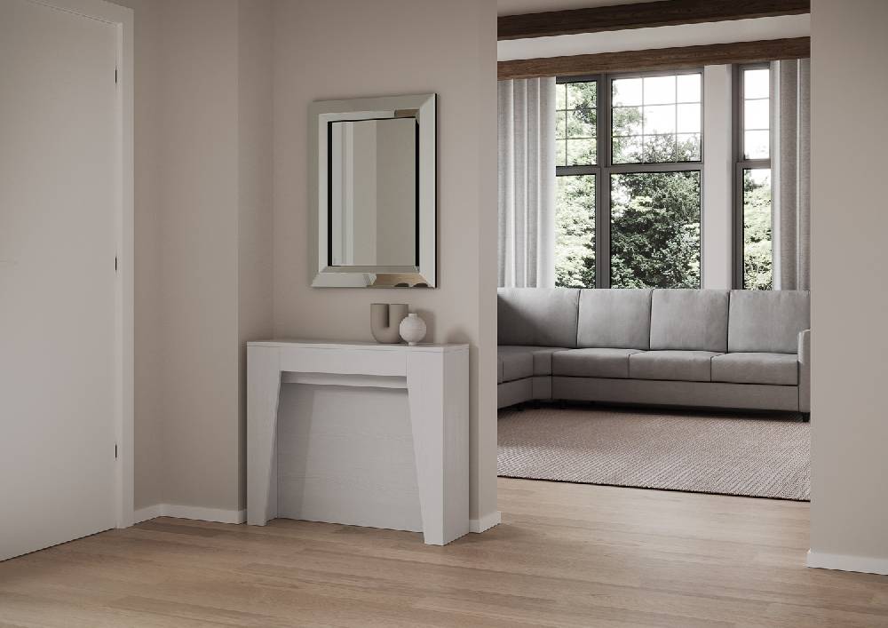 Itamoby Consolle allungabile 90×25/211 cm Anea Bianco Frassino Qualità Garantita