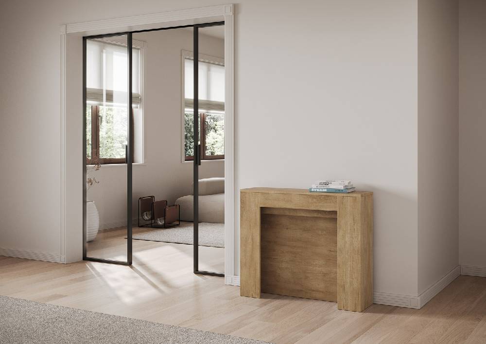 Itamoby Consolle allungabile 90×25/211 cm Kiba Quercia Natura Consegna Veloce