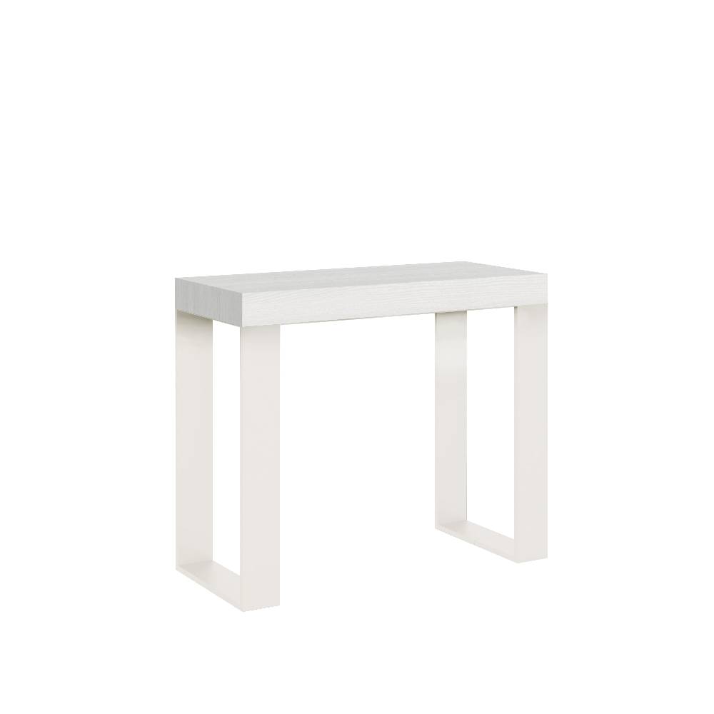 Itamoby Consolle allungabile 90×40/300 cm Tecno Bianco Frassino telaio Bianco