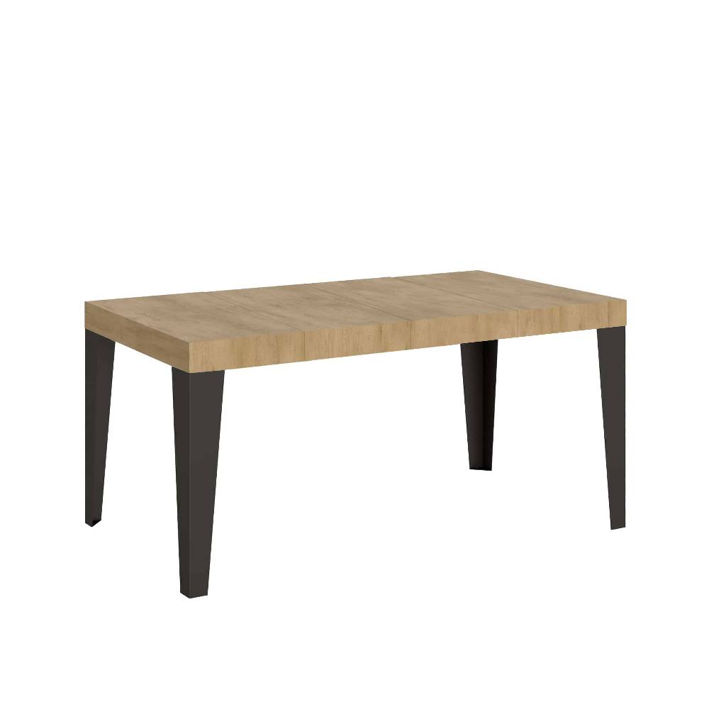 Itamoby Tavolo allungabile 90X140/244 cm Flame Premium Quercia Natura telaio Antracite