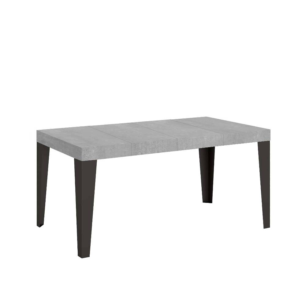 Itamoby Tavolo allungabile 90×130/234 cm Flame Premium Cemento telaio Antracite