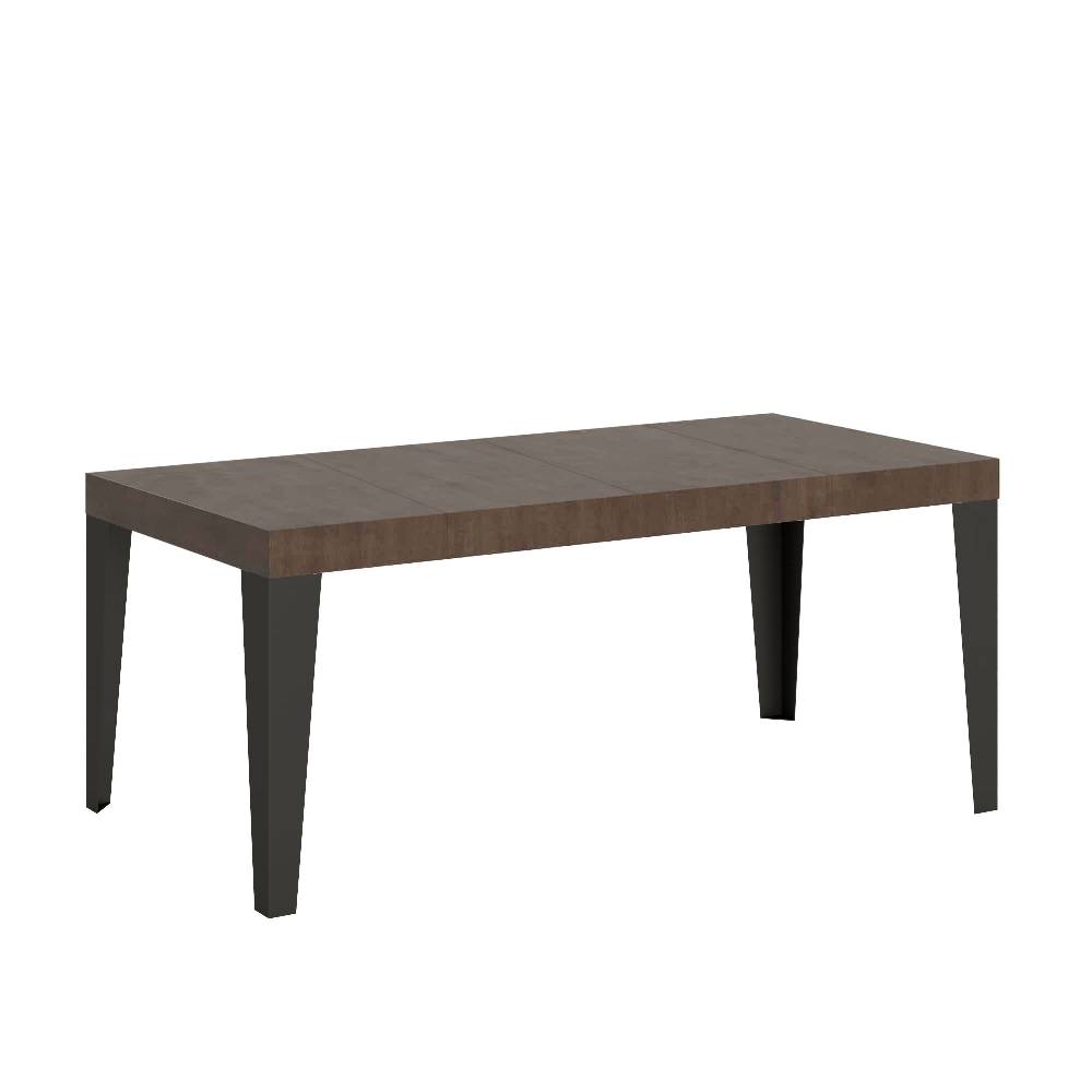 Itamoby Tavolo allungabile 90×90/246 cm Flame Premium Noce telaio Antracite
