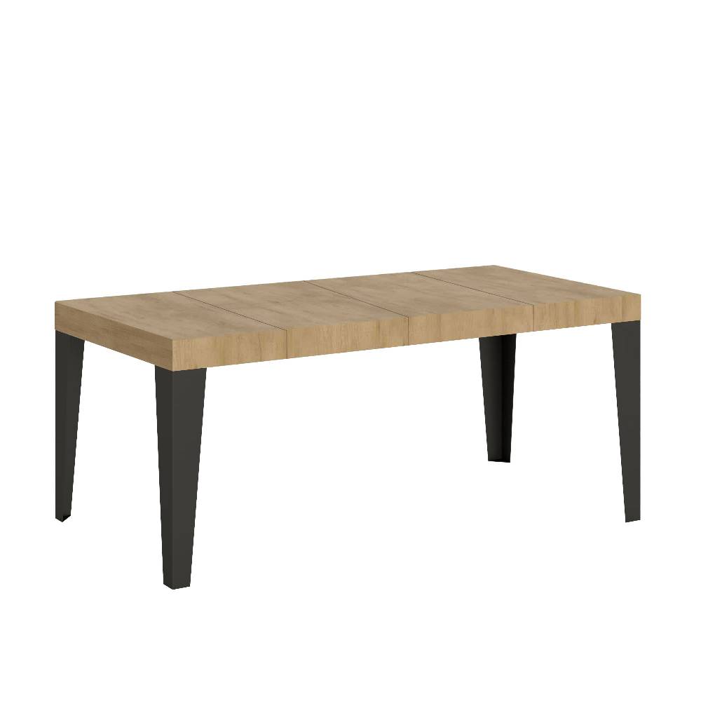 Itamoby Tavolo allungabile 90×90/246 cm Flame Premium Quercia Natura telaio Antracite