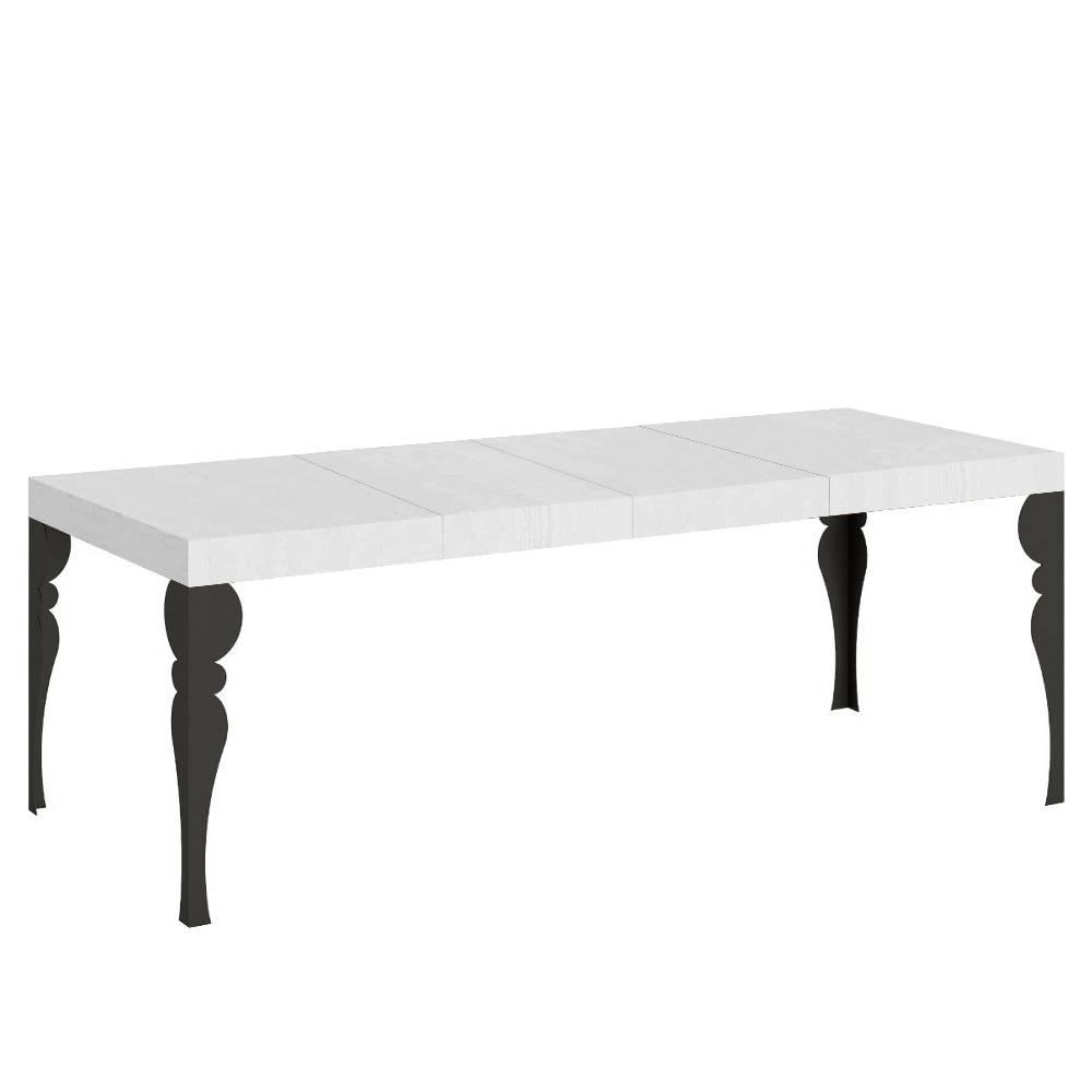 Itamoby Tavolo allungabile 90×160/264 cm Paxon Premium Bianco Frassino telaio Antracite
