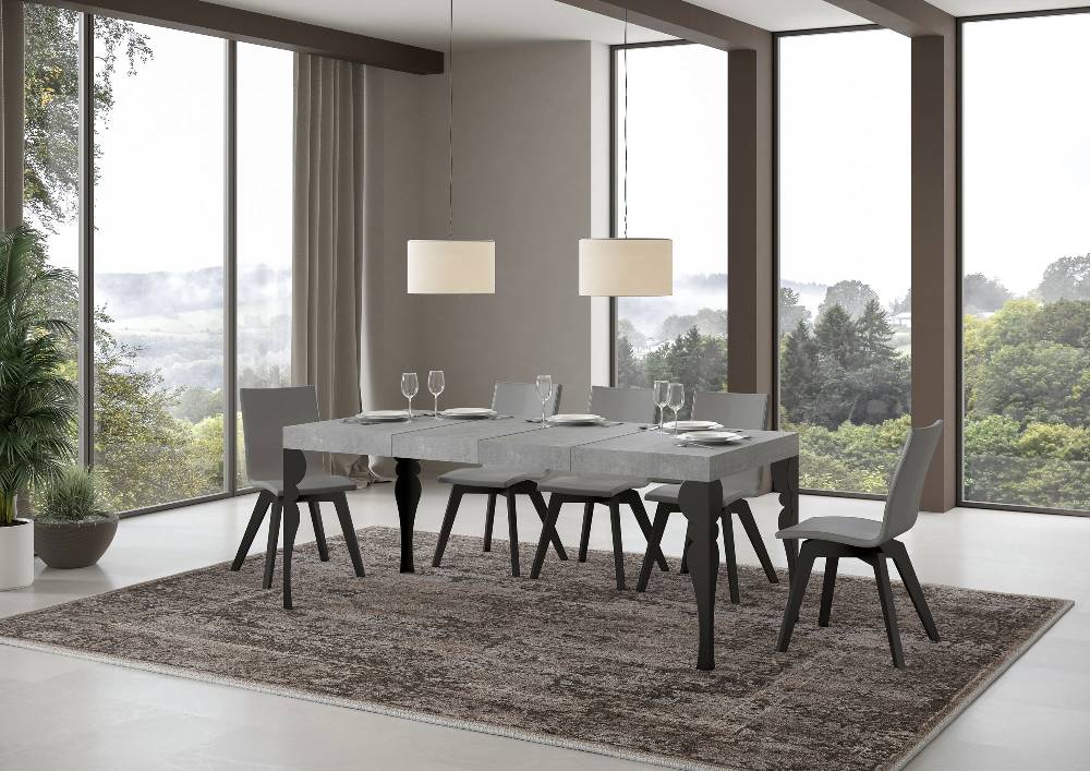 Itamoby Tavolo allungabile 90×130/234 cm Paxon Premium Cemento telaio Antracite Shopping Online