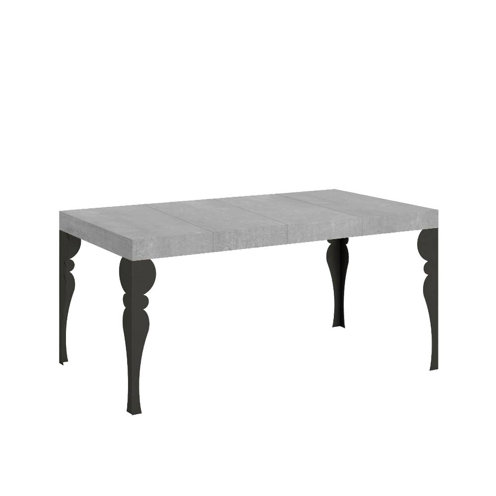 Itamoby Tavolo allungabile 90X120/224 cm Paxon Premium Cemento telaio Antracite