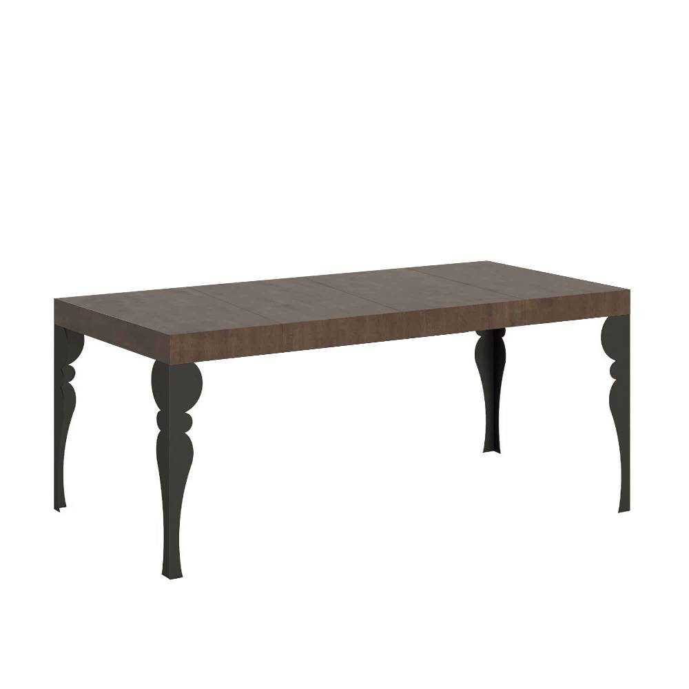 Itamoby Tavolo allungabile 90×90/246 cm Paxon Premium Noce telaio Antracite