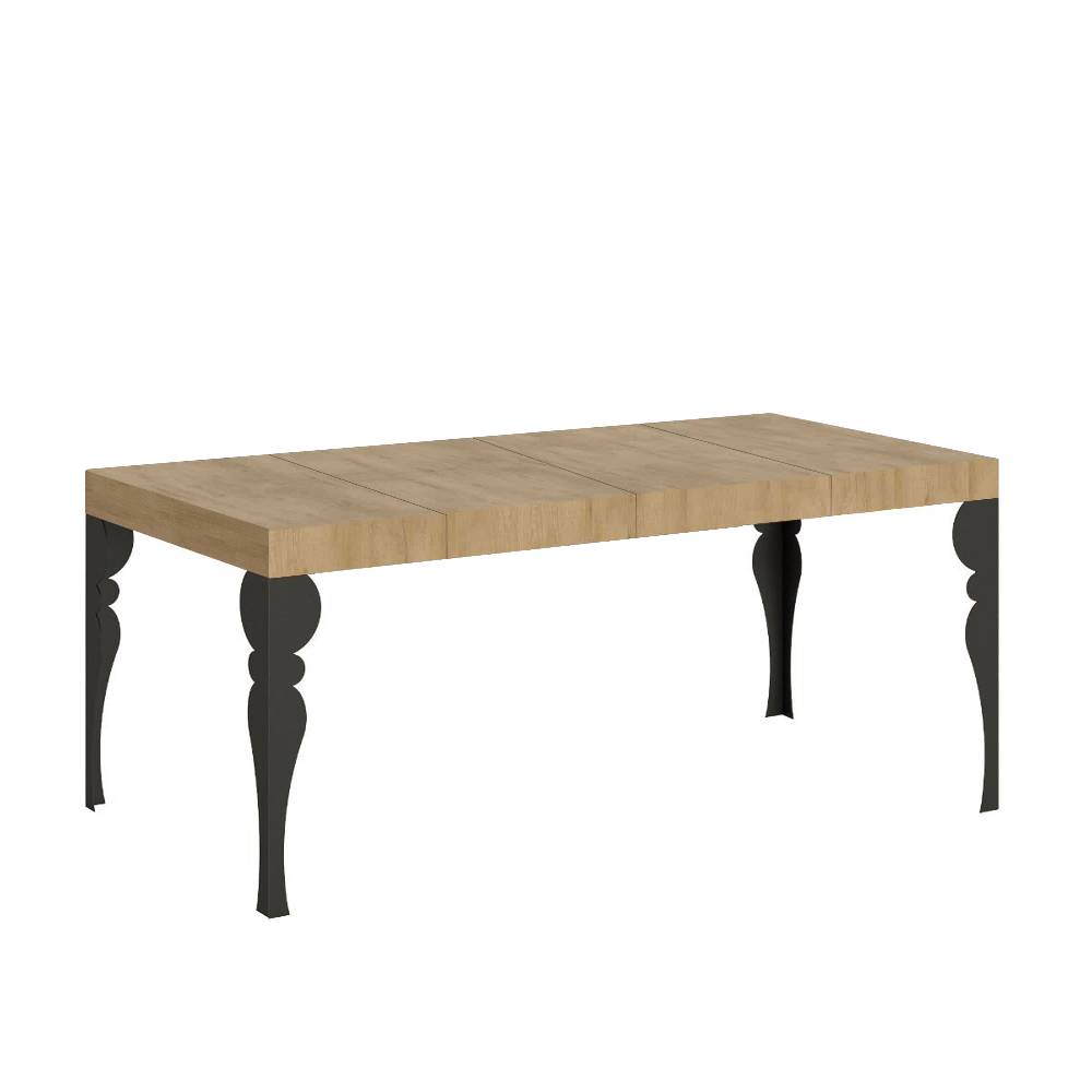 Itamoby Tavolo allungabile 90×90/246 cm Paxon Premium Quercia Natura telaio Antracite