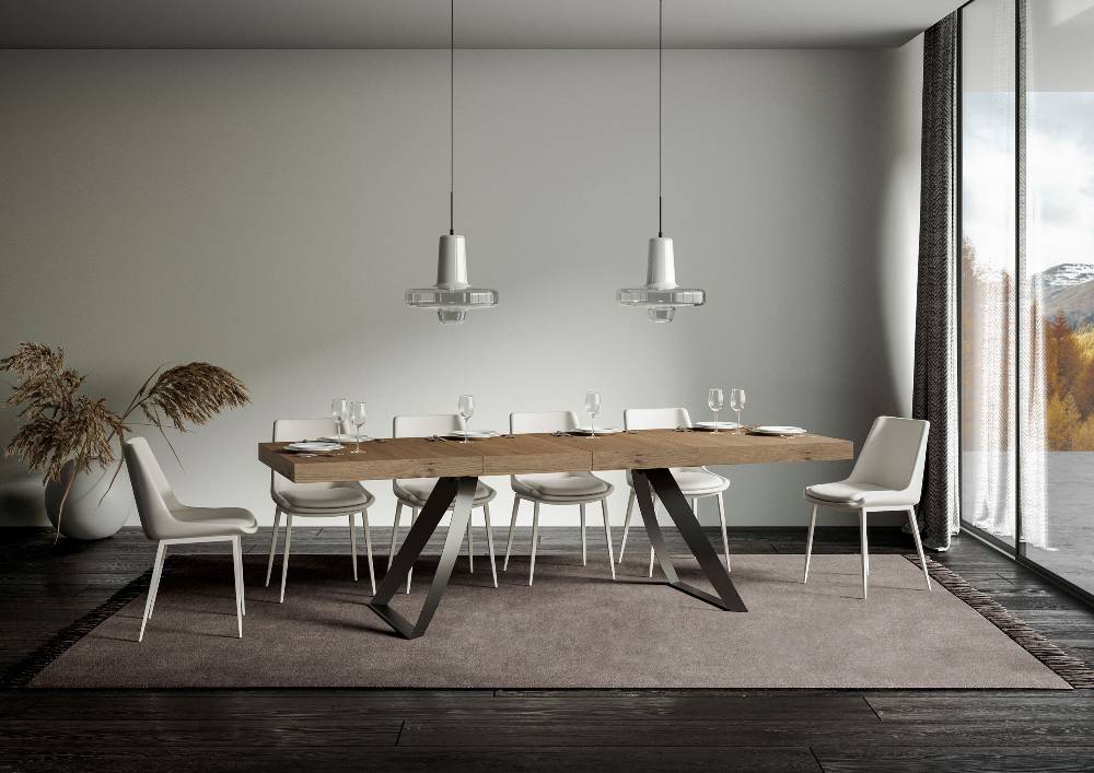 Itamoby Tavolo allungabile 90×180/284 cm Proxy Premium Quercia Natura telaio Antracite Saldi