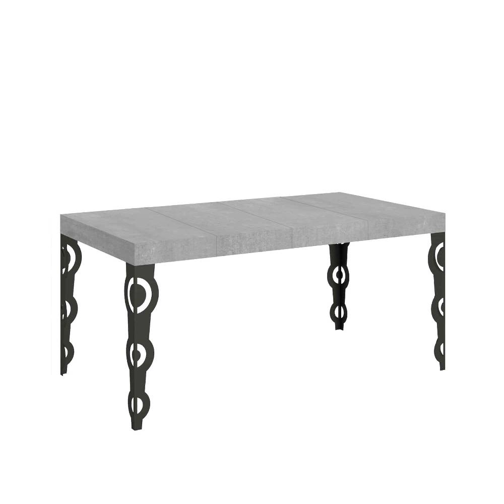 Itamoby Tavolo allungabile 90×130/234 cm Karamay Premium Cemento telaio Antracite