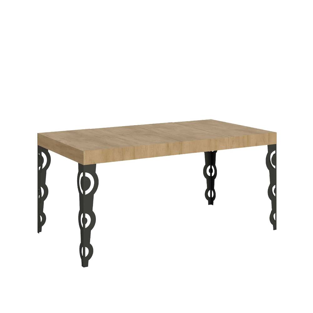 Itamoby Tavolo allungabile 90×130/234 cm Karamay Premium Quercia Natura telaio Antracite