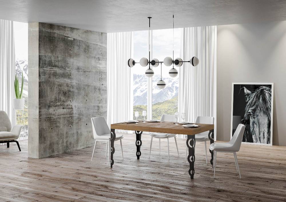 Itamoby Tavolo allungabile 90×130/234 cm Karamay Premium Quercia Natura telaio Antracite Vendita