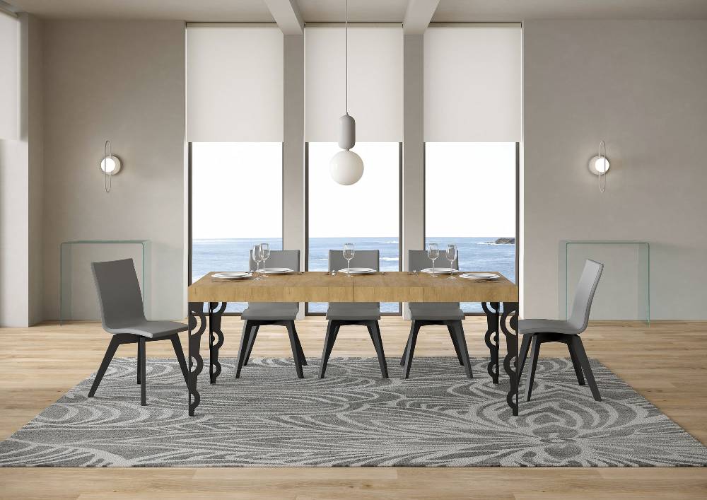 Itamoby Tavolo allungabile 90×130/234 cm Karamay Premium Quercia Natura telaio Antracite Vendita