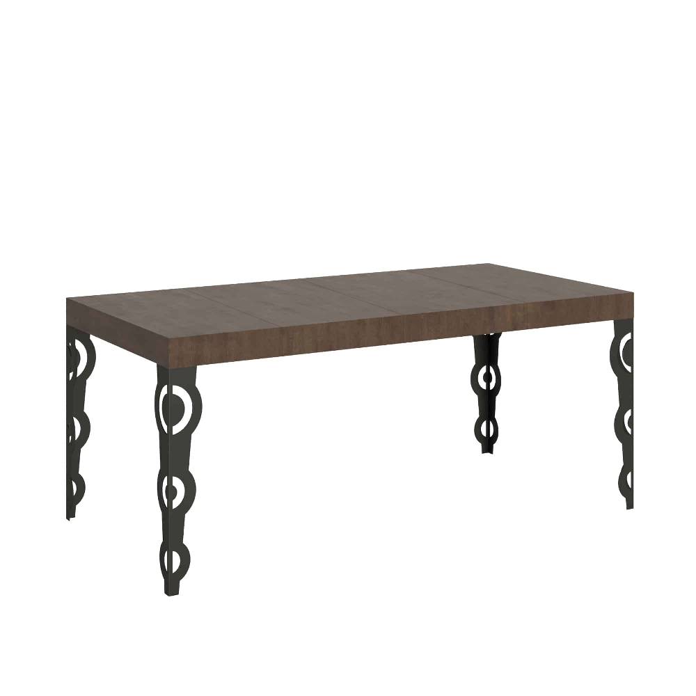 Itamoby Tavolo allungabile 90×90/246 cm Karamay Premium Noce telaio Antracite
