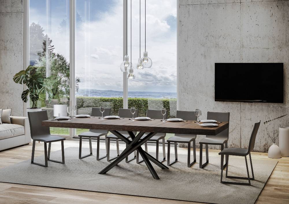 Itamoby Tavolo allungabile 90×180/284 cm Famas Premium Noce telaio Antracite Fino Al -60%
