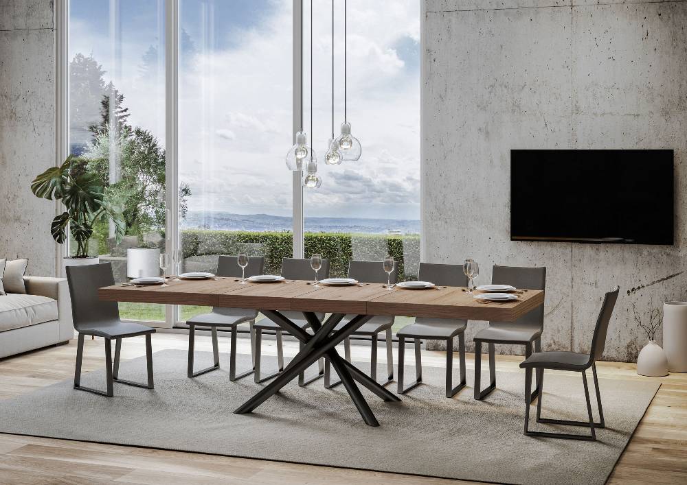 Itamoby Tavolo allungabile 90×180/284 cm Famas Premium Quercia Natura telaio Antracite Affare Del Giorno