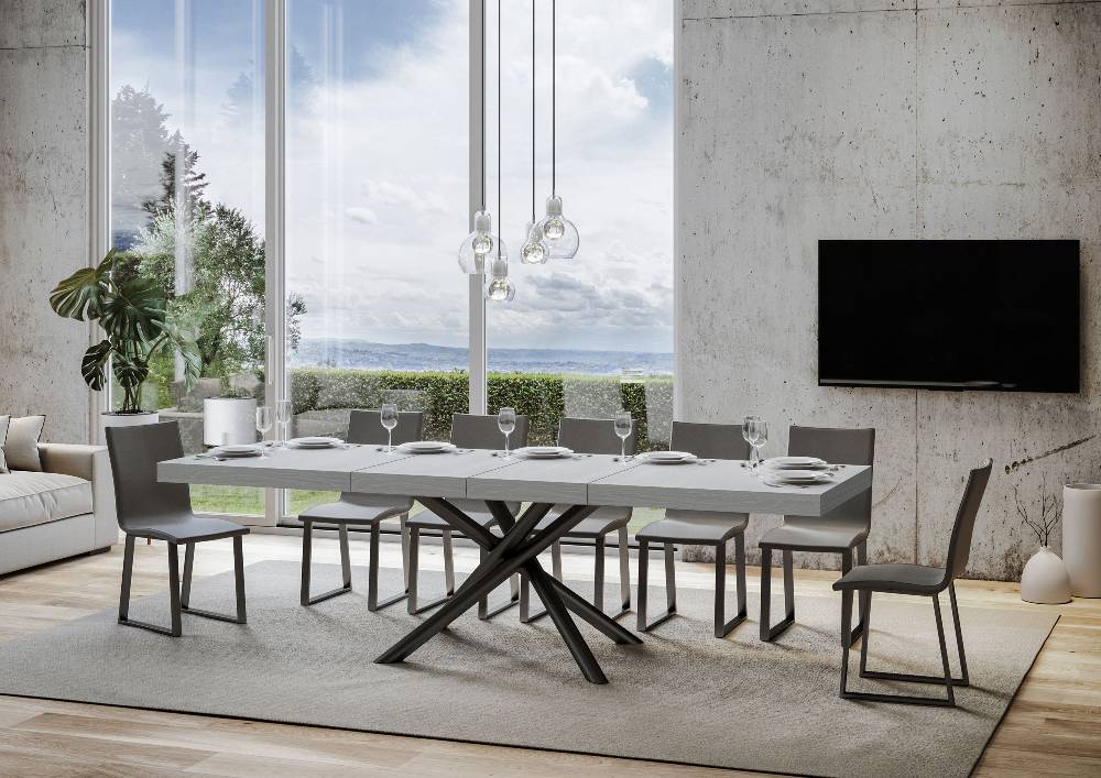 Itamoby Tavolo allungabile 90×180/284 cm Famas Premium Bianco Frassino telaio Antracite Prezzo Ridotto