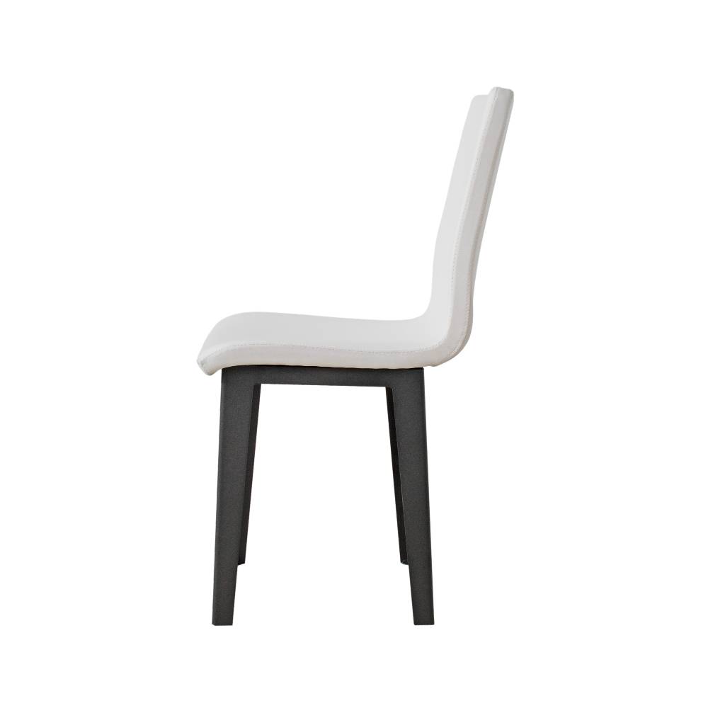 Itamoby Sedia Armida gambe Antracite cuscino Bianco 01 (gambe Coniche)