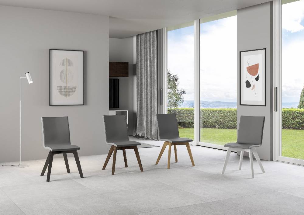 Itamoby Sedia Trudy gambe quercia cuscino grigio 11 Economico