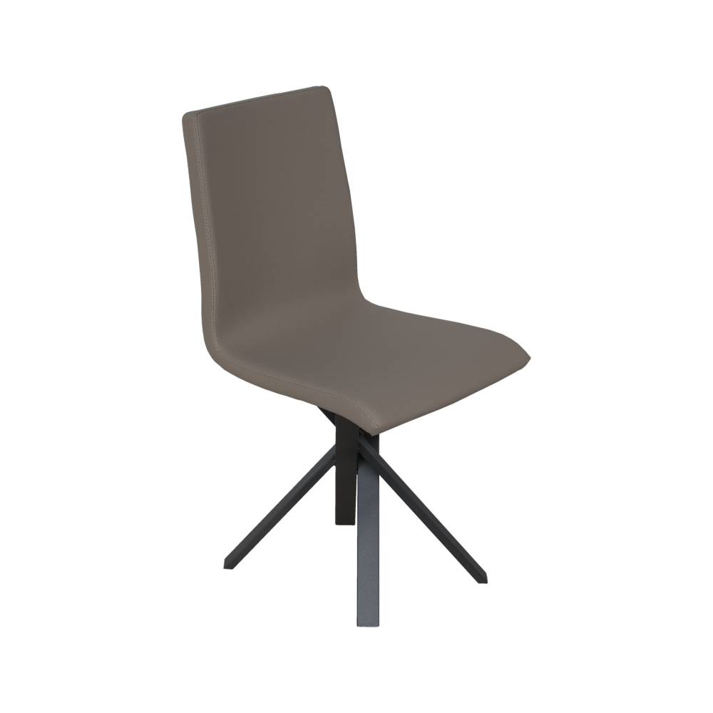 Itamoby Sedia Aury gambe Antracite cuscino Tortora 52 (tipo Volantis)