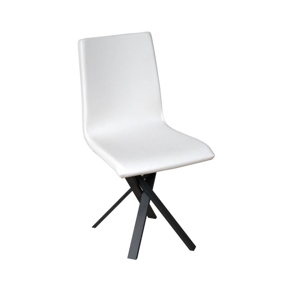 Itamoby Sedia Aury gambe Antracite cuscino Bianca 01 (tipo Volantis)