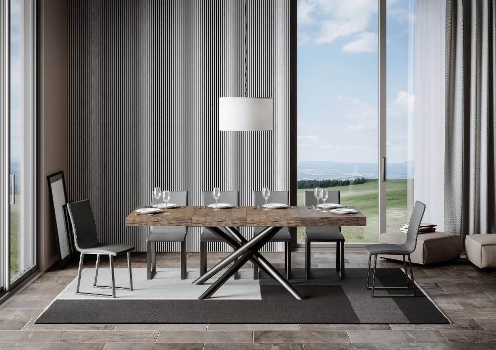 Itamoby Tavolo allungabile 90×140/244 cm Famas Premium Noce telaio Antracite 2025