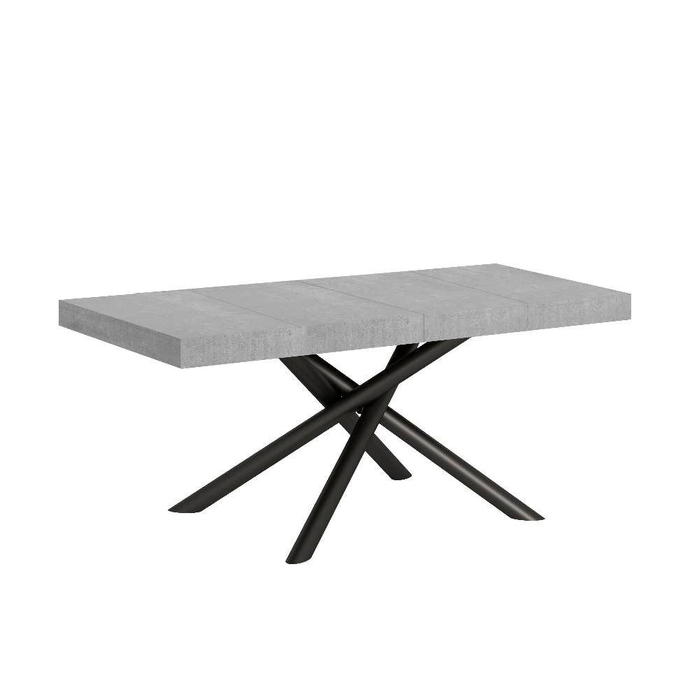 Itamoby Tavolo allungabile 90×130/234 cm Famas Premium Cemento telaio Antracite