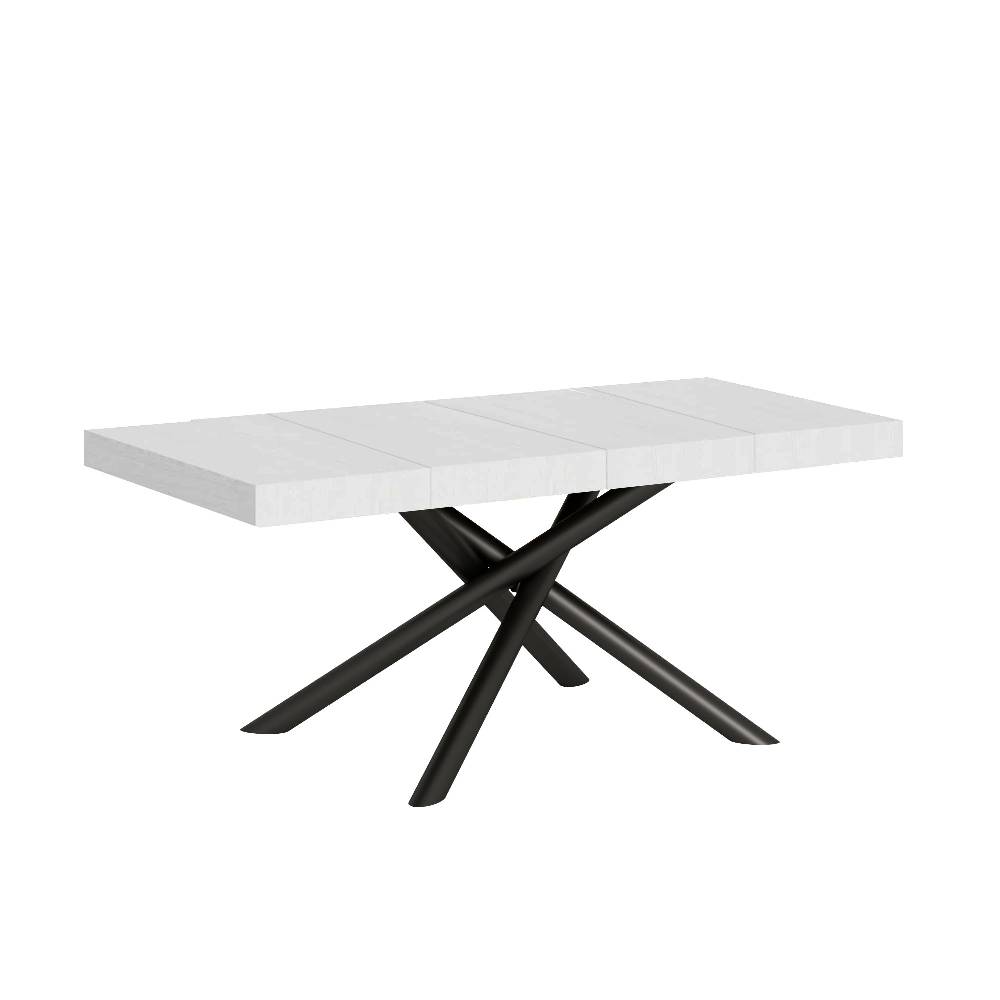 Itamoby Tavolo allungabile 90×130/234 cm Famas Premium Bianco Frassino telaio Antracite