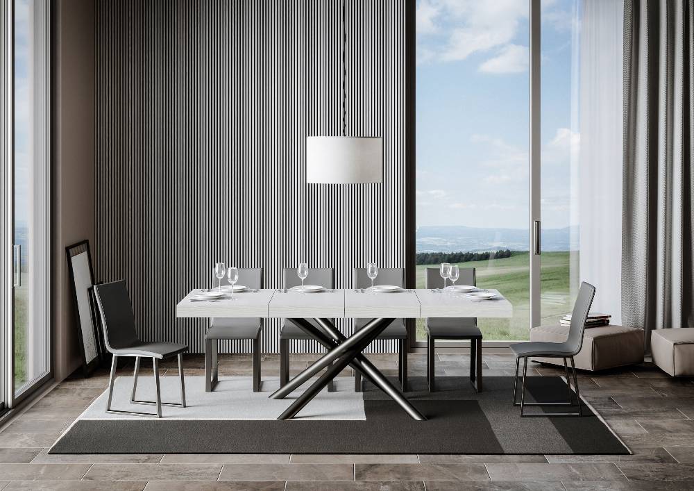 Itamoby Tavolo allungabile 90×120/224 cm Famas Premium Bianco Frassino telaio Antracite Acquista Ora