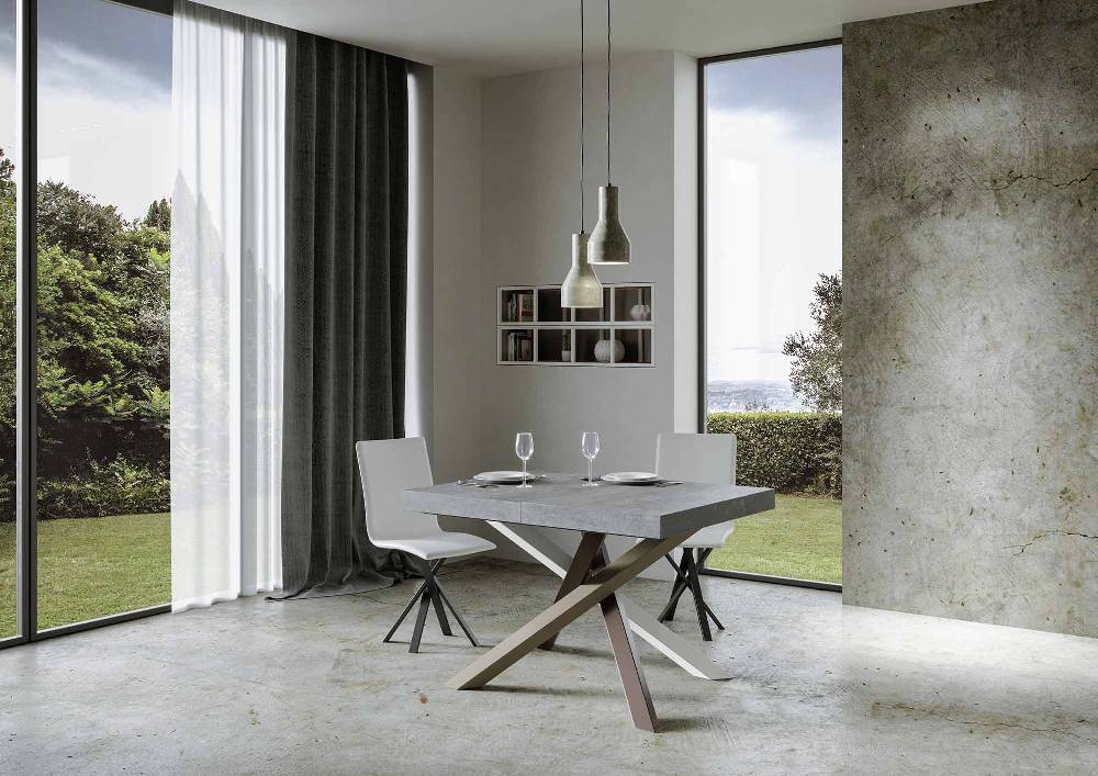 Itamoby Tavolo allungabile 90×130/234 cm Volantis Premium Cemento telaio 4/C Economico
