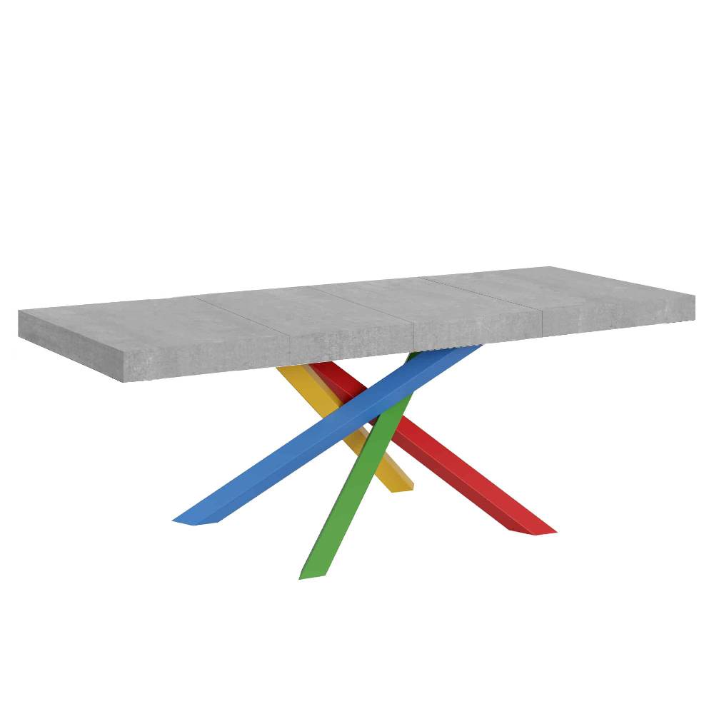 Itamoby Tavolo allungabile 90×180/284 cm Volantis Premium Cemento telaio 4/B
