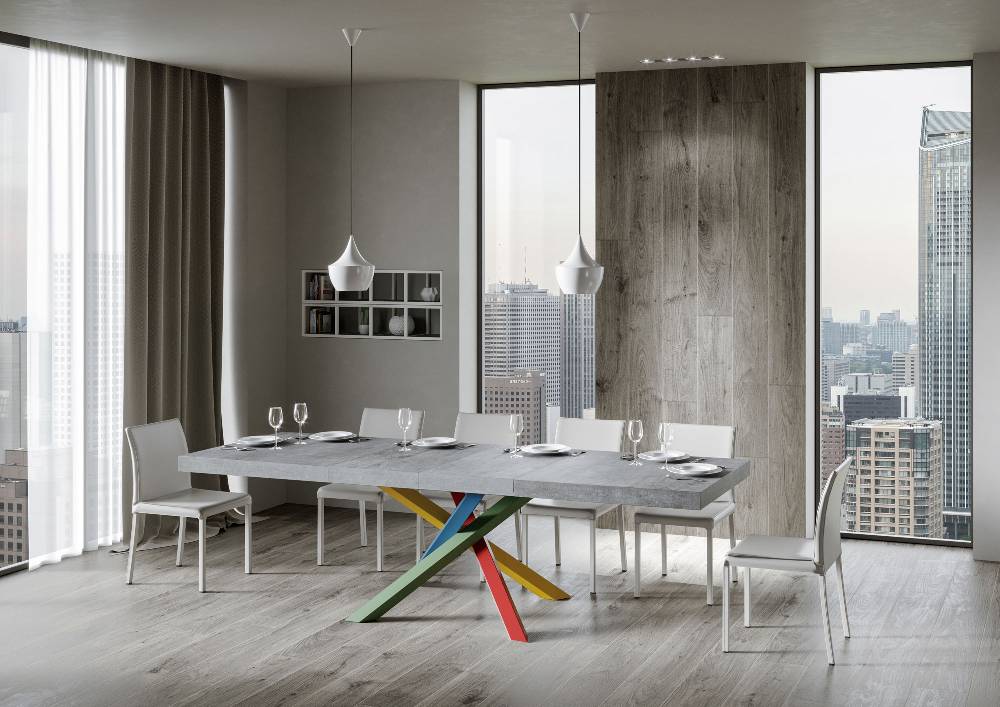 Itamoby Tavolo allungabile 90×180/284 cm Volantis Premium Cemento telaio 4/B Vendita Economica
