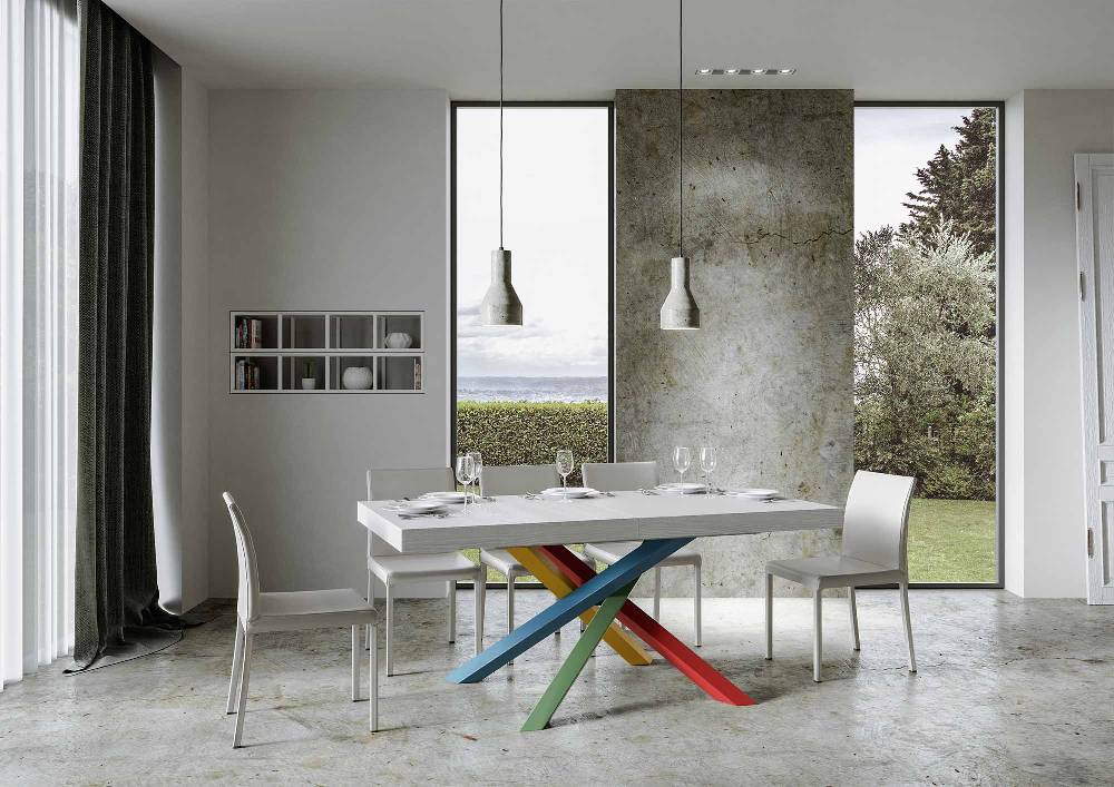 Itamoby Tavolo allungabile 90×180/284 cm Volantis Premium Bianco Frassino telaio 4/B I Più Venduti